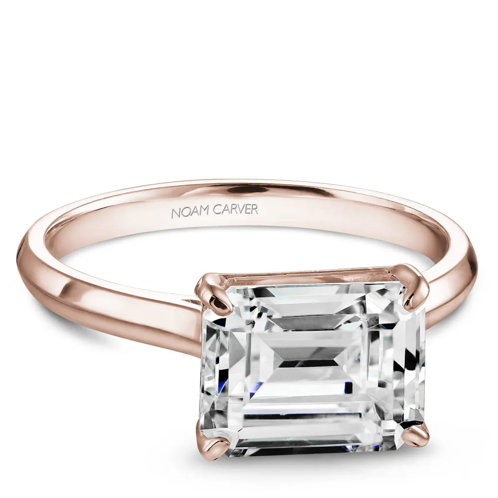 Knife-Edge East-West Solitaire Engagement Ring