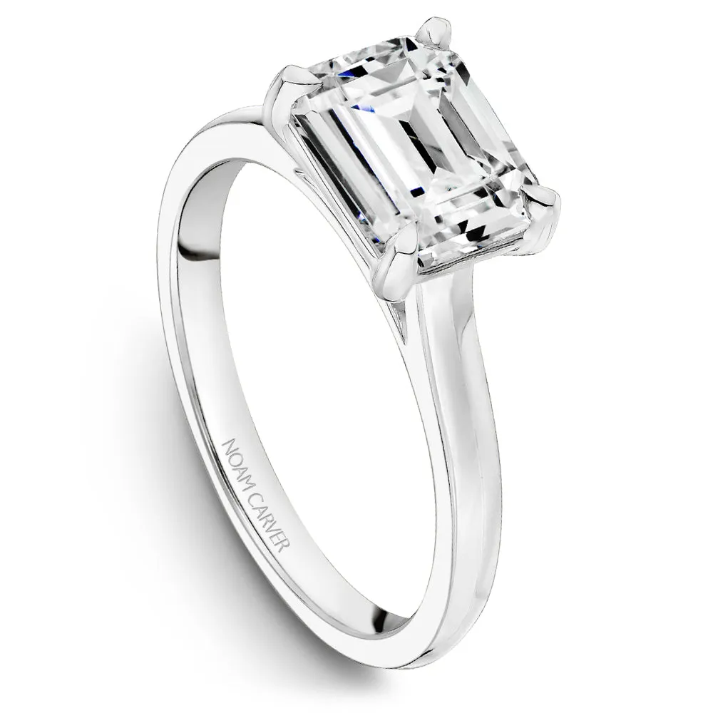 Knife-Edge East-West Solitaire Engagement Ring