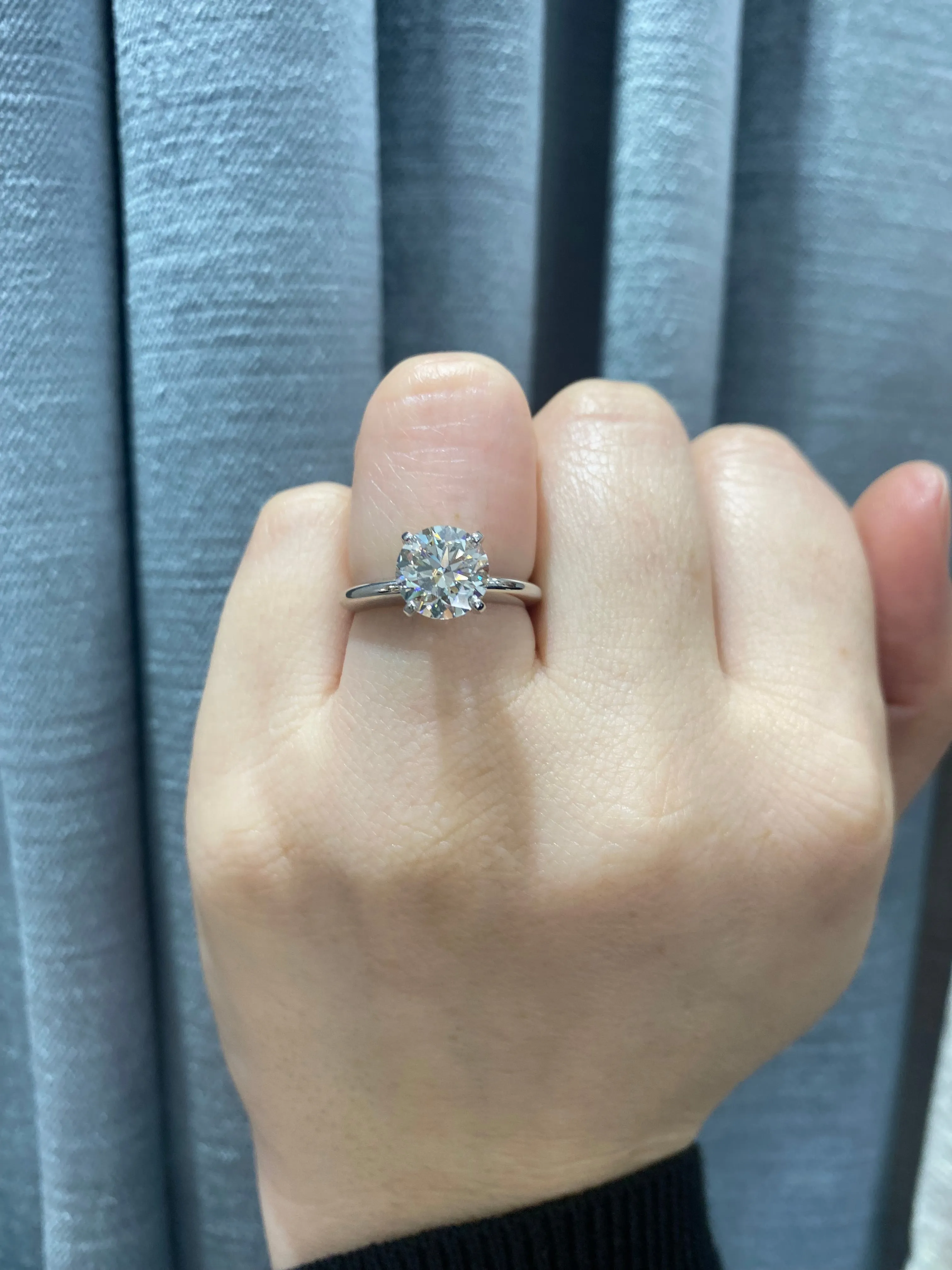 Lab Grown Solitaire Engagement Rings