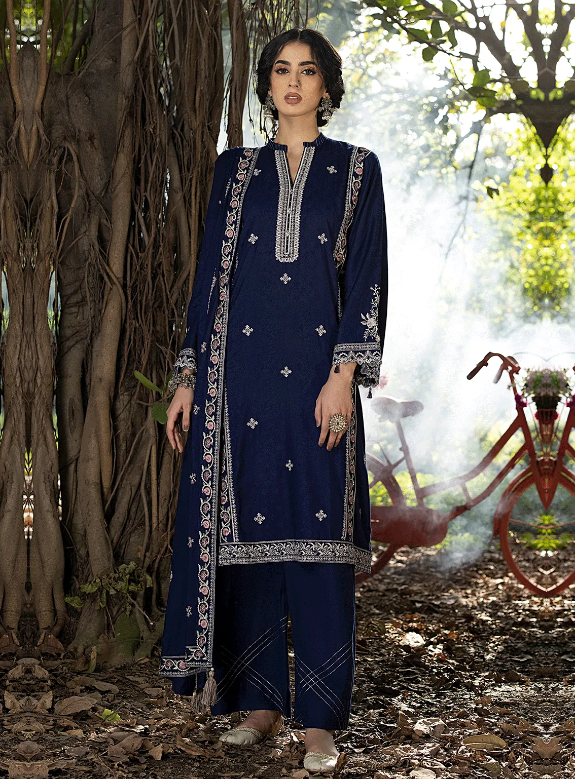 Lakhany By LSM Embroidered Cashmi Wool Unstitched 3 Piece Suit - 0023