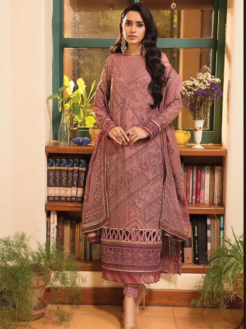 LaMode by Xenia Formals Unstitched Chiffon 3Pc Suit D-05 EDDA