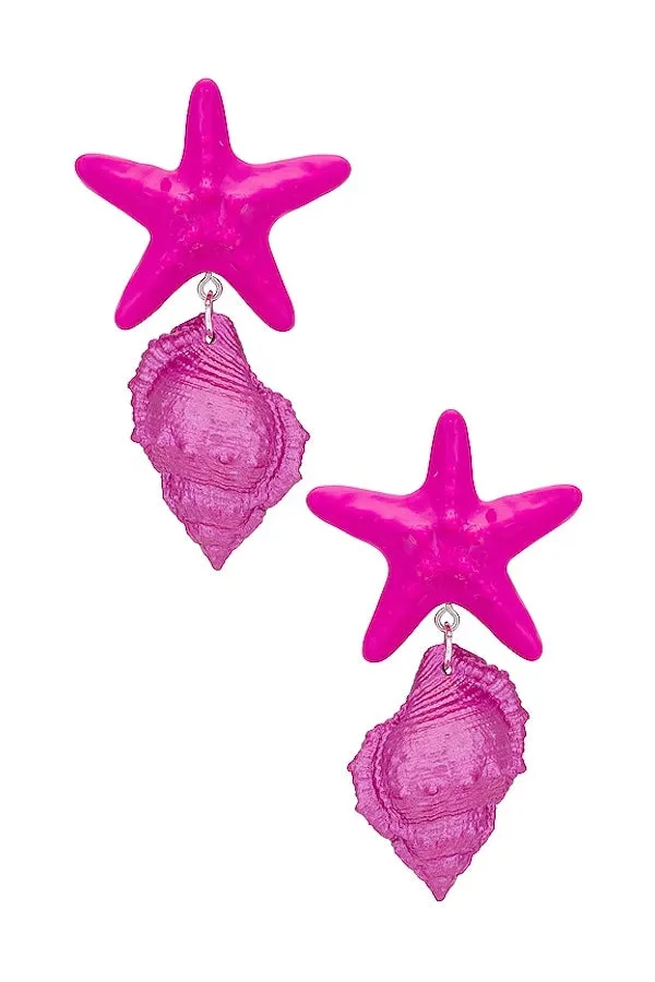 Le Splash Earrings Barbie Pink