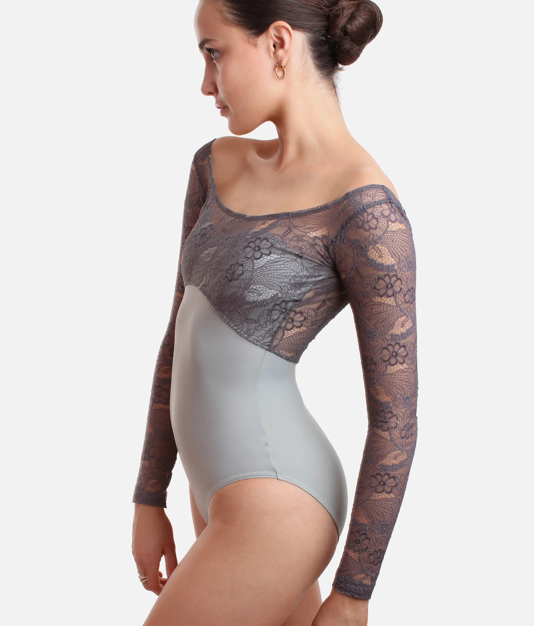 Long Sleeve Dance Leotard, Laced Details - TERSICORE DI