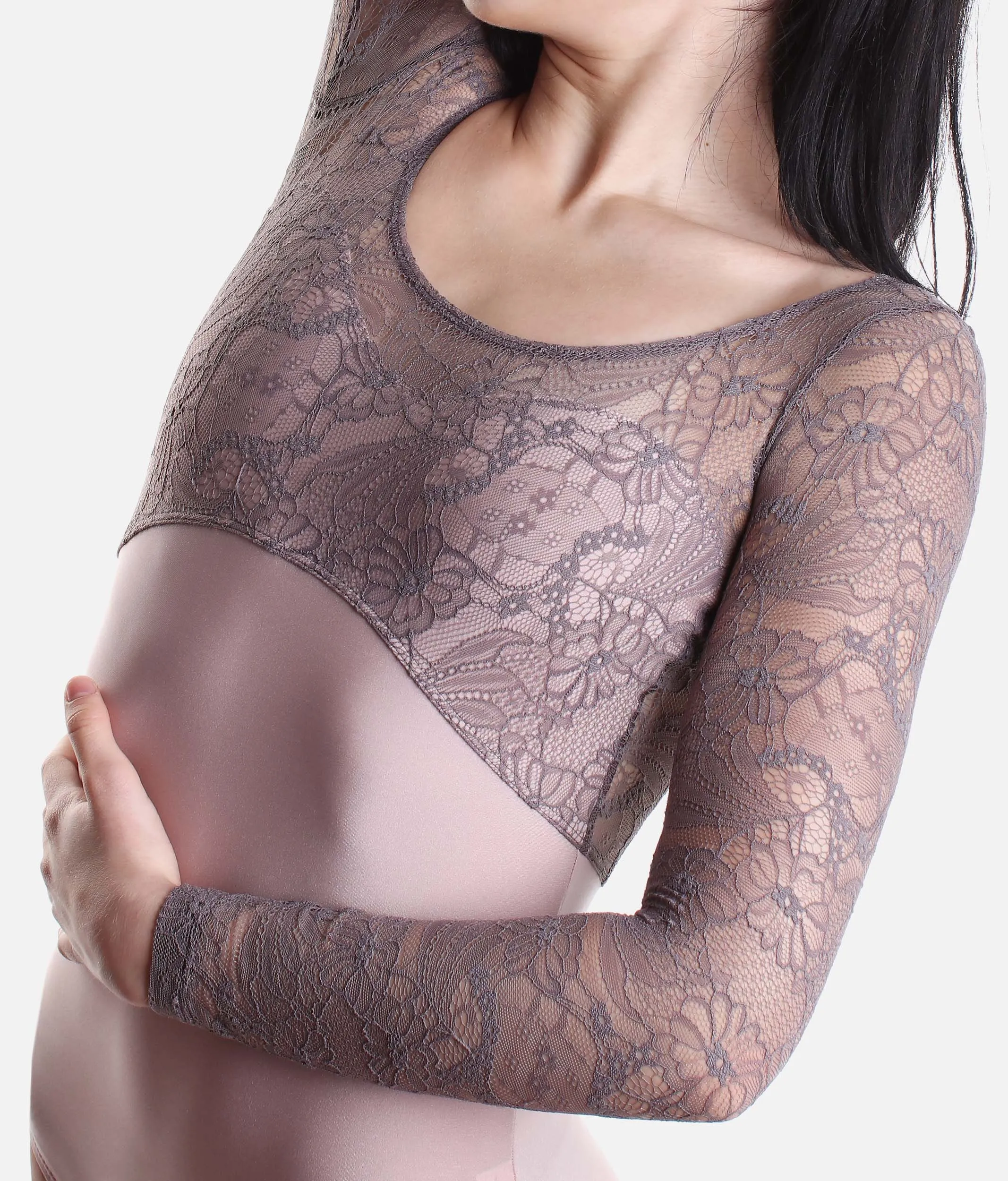 Long Sleeve Dance Leotard, Laced Details - TERSICORE DI