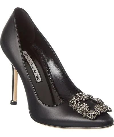 Manolo Blahnik Hangisi 105 Leather Pump