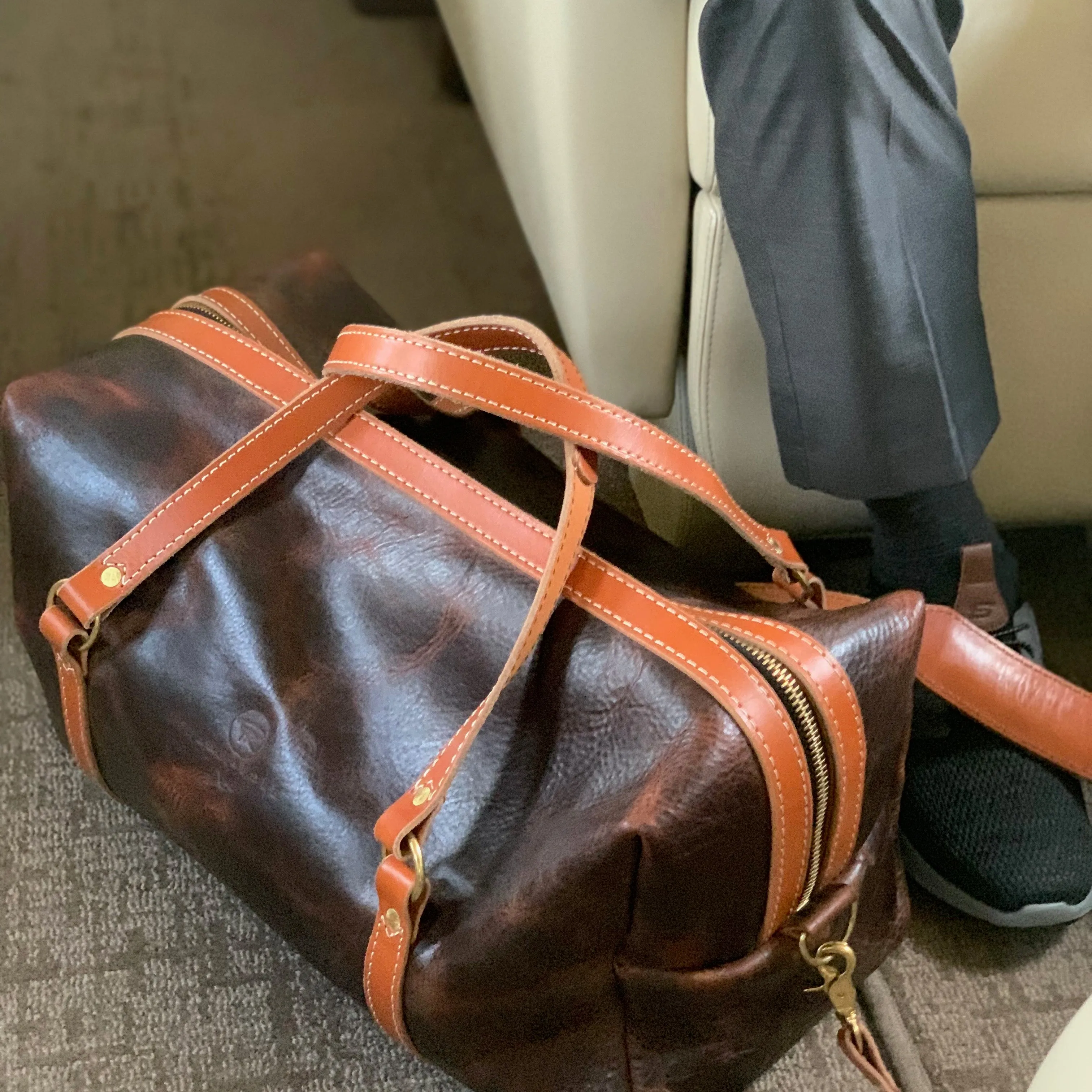 Men's Leather Duffel Bag