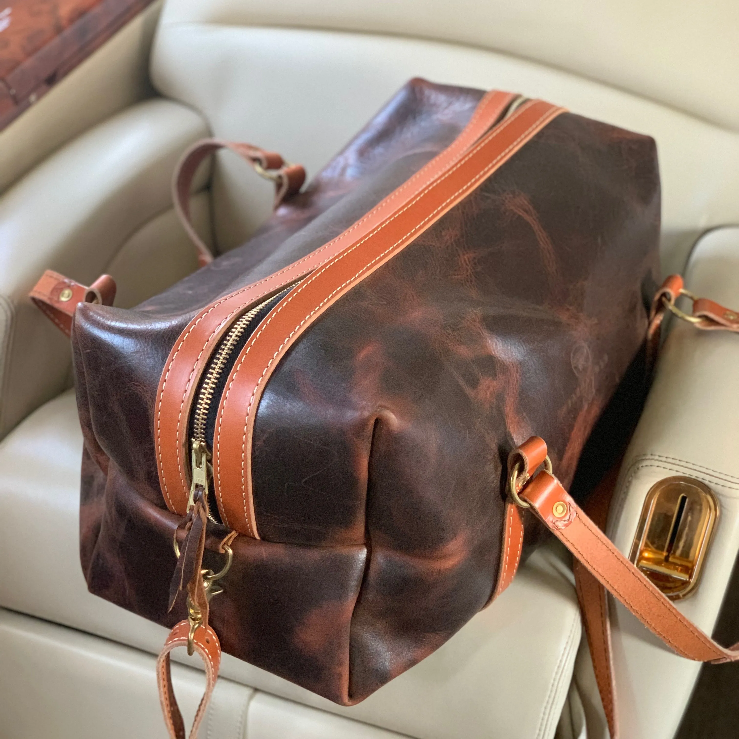 Men's Leather Duffel Bag