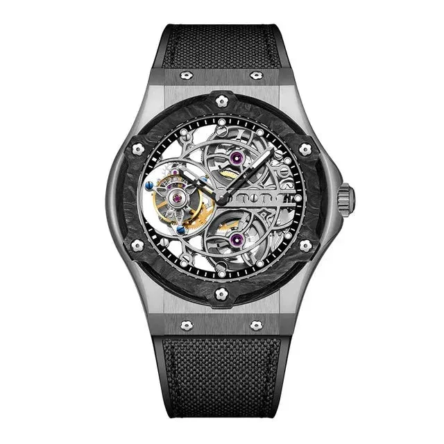 Men's Skeleton Tourbillon Movement Sapphire Crystal Mechanical Watch