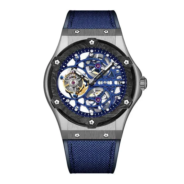 Men's Skeleton Tourbillon Movement Sapphire Crystal Mechanical Watch