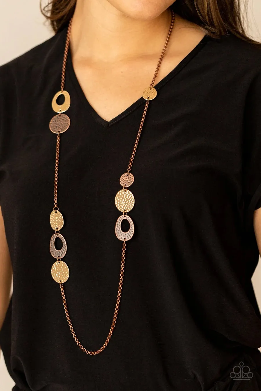 Paparazzi Gallery Guru - Copper - Necklace & Earrings