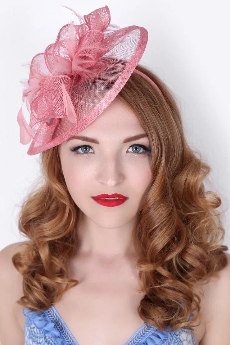 Penny Fascinator - Pink