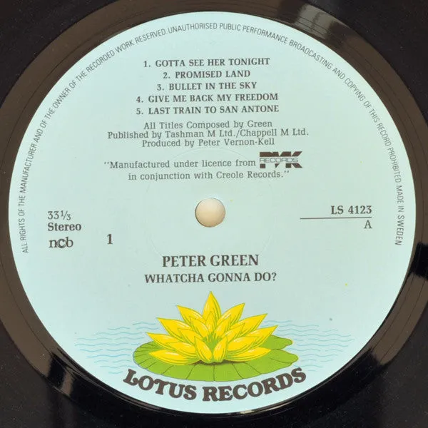 Peter Green  ~ Whatcha Gonna Do?