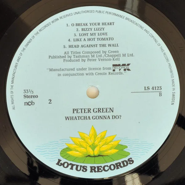 Peter Green  ~ Whatcha Gonna Do?