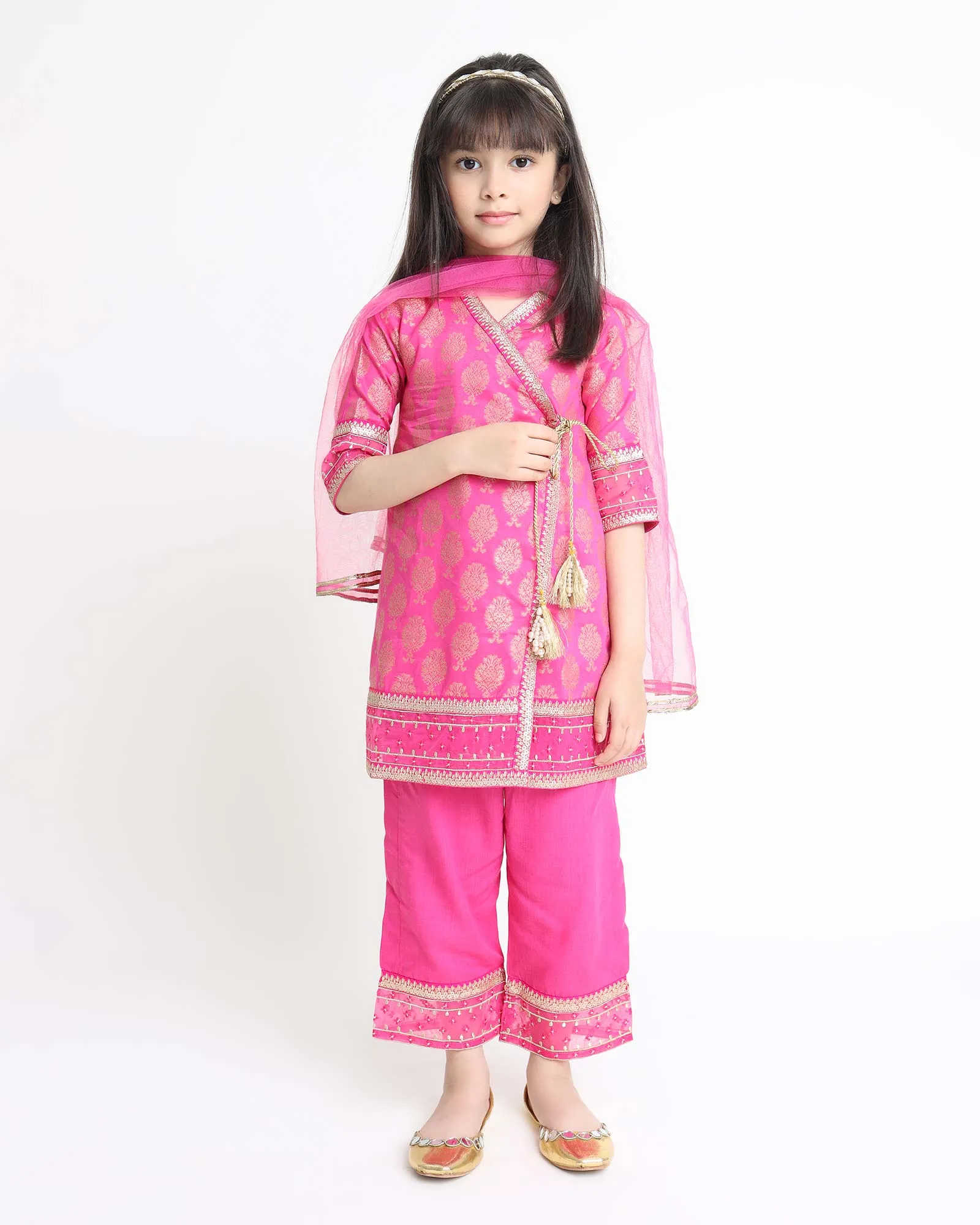 Pink Angrakha Set