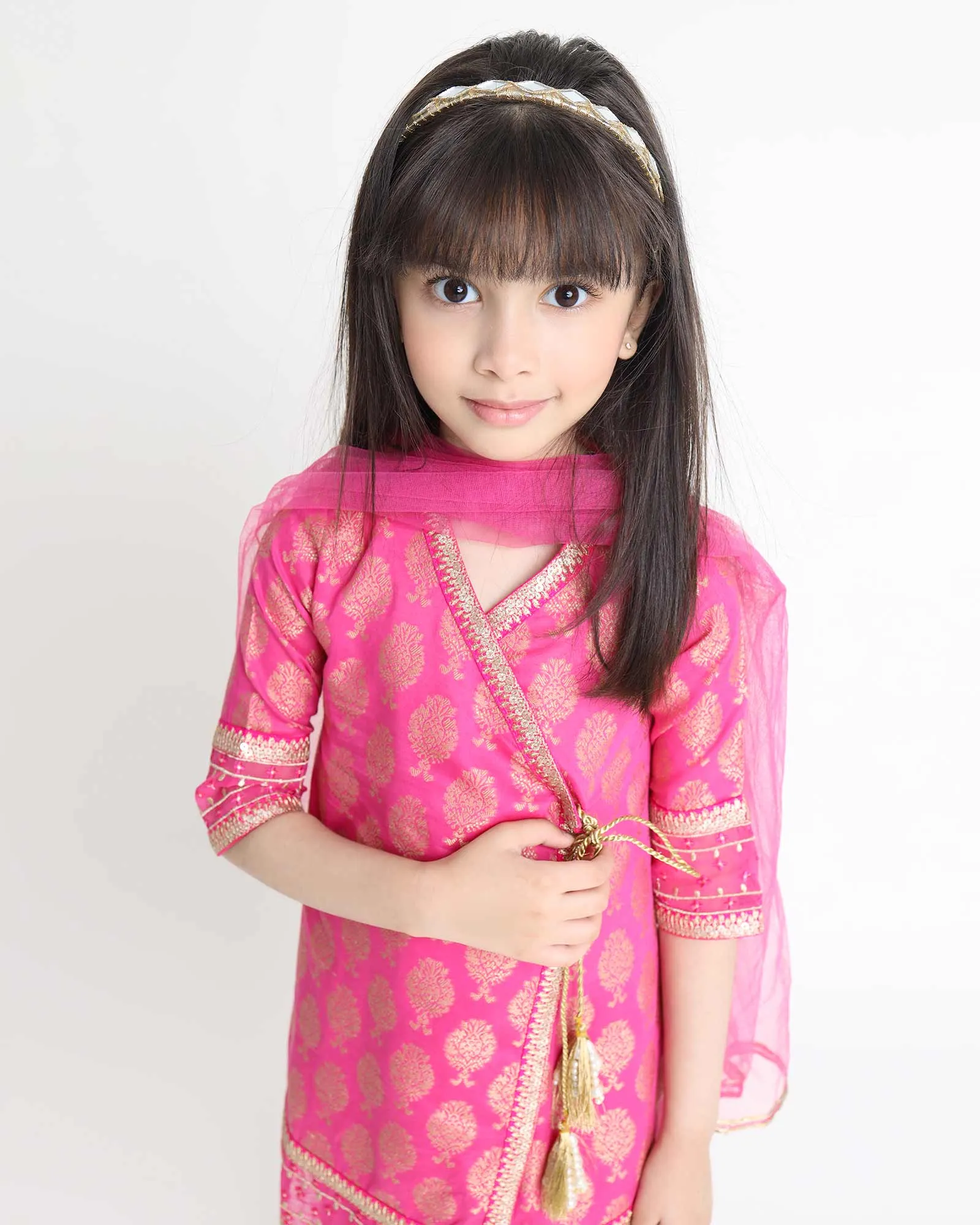 Pink Angrakha Set