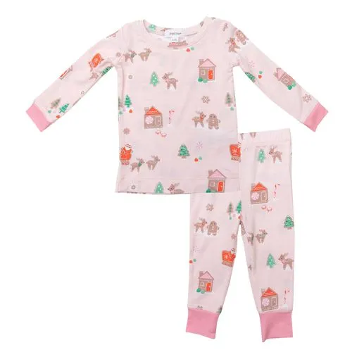 Pink Gingerbread Sleigh Lounge Wear / PJ Set