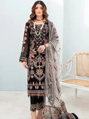 Ramsha Chevron Vol-07 Embroidered Chiffon Unstitched 3Pc Suit A-707