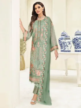 Ramsha Nayab Embroidered Chiffon Unstitched 3 Piece Suit N-310