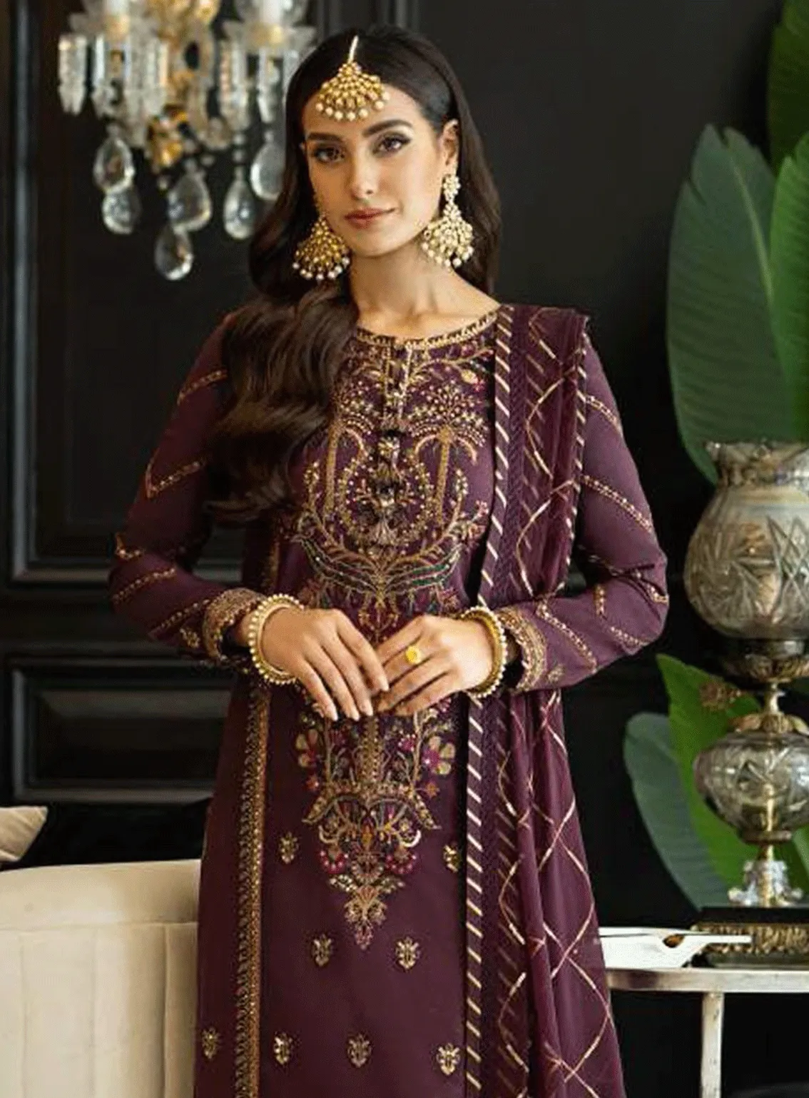 Rang-E-Noor By Asim Jofa Embroidered Lawn Silk Unstitched 3 Piece Suit - AJRN-13