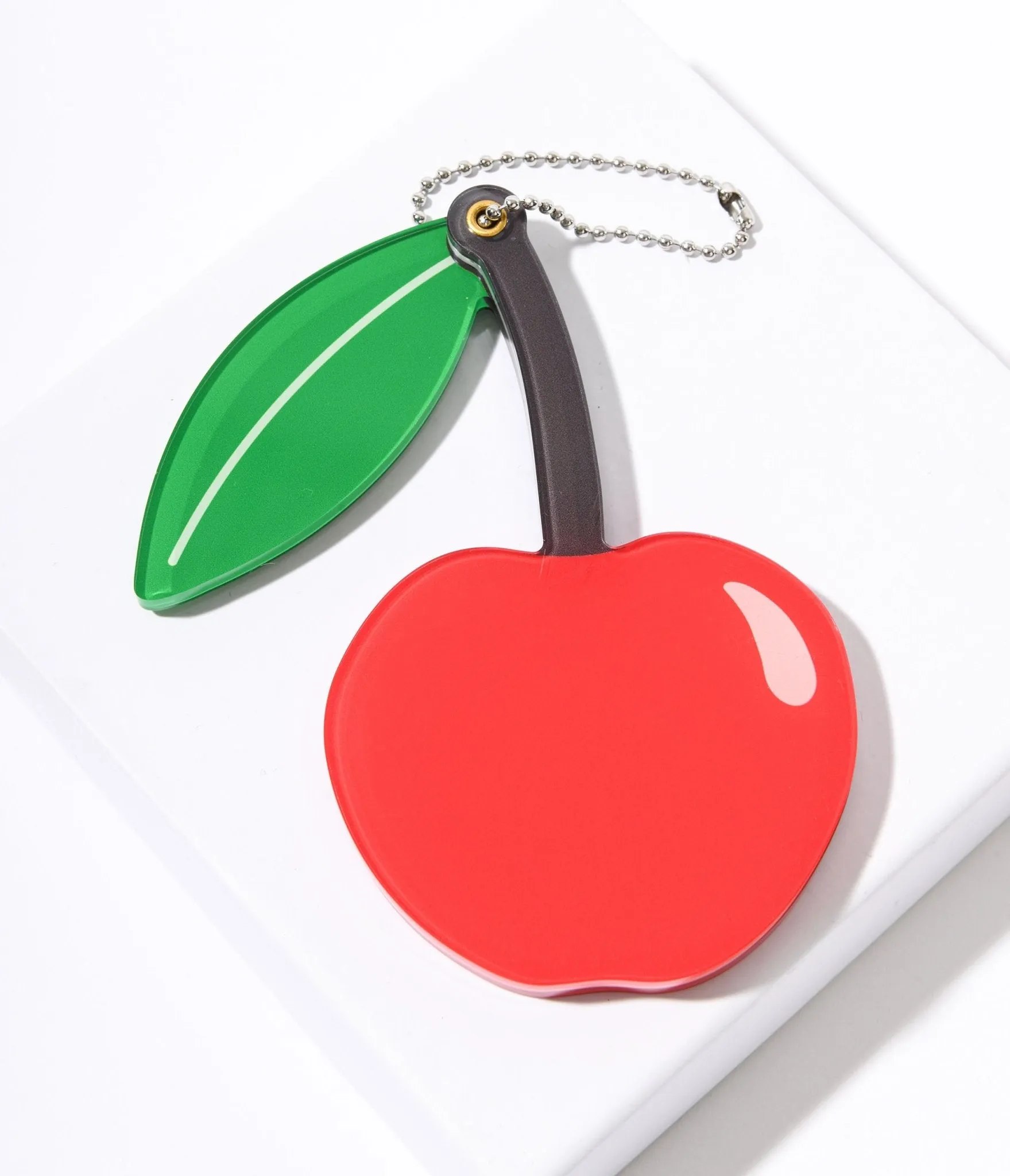 Red Cherry Mirror Keychain