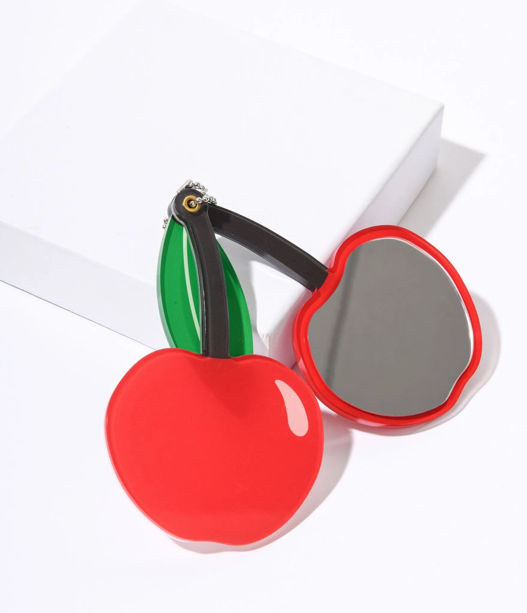 Red Cherry Mirror Keychain