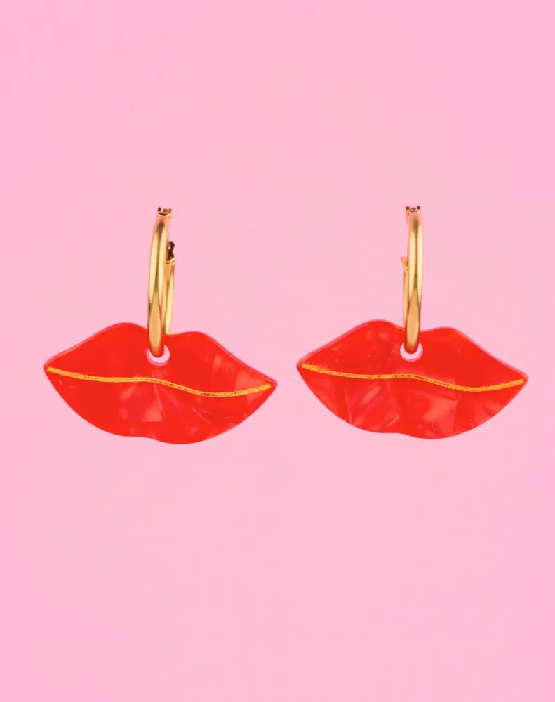 RED LIPS EARRINGS