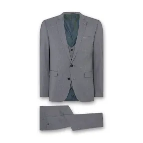 Remus - Luca Slim 3 Piece Suit in Light Grey