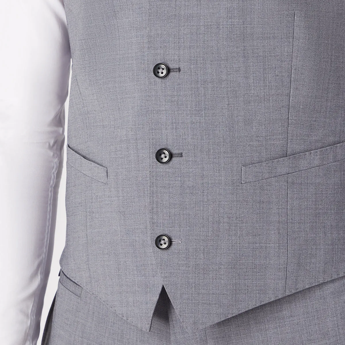 Remus - Luca Slim 3 Piece Suit in Light Grey