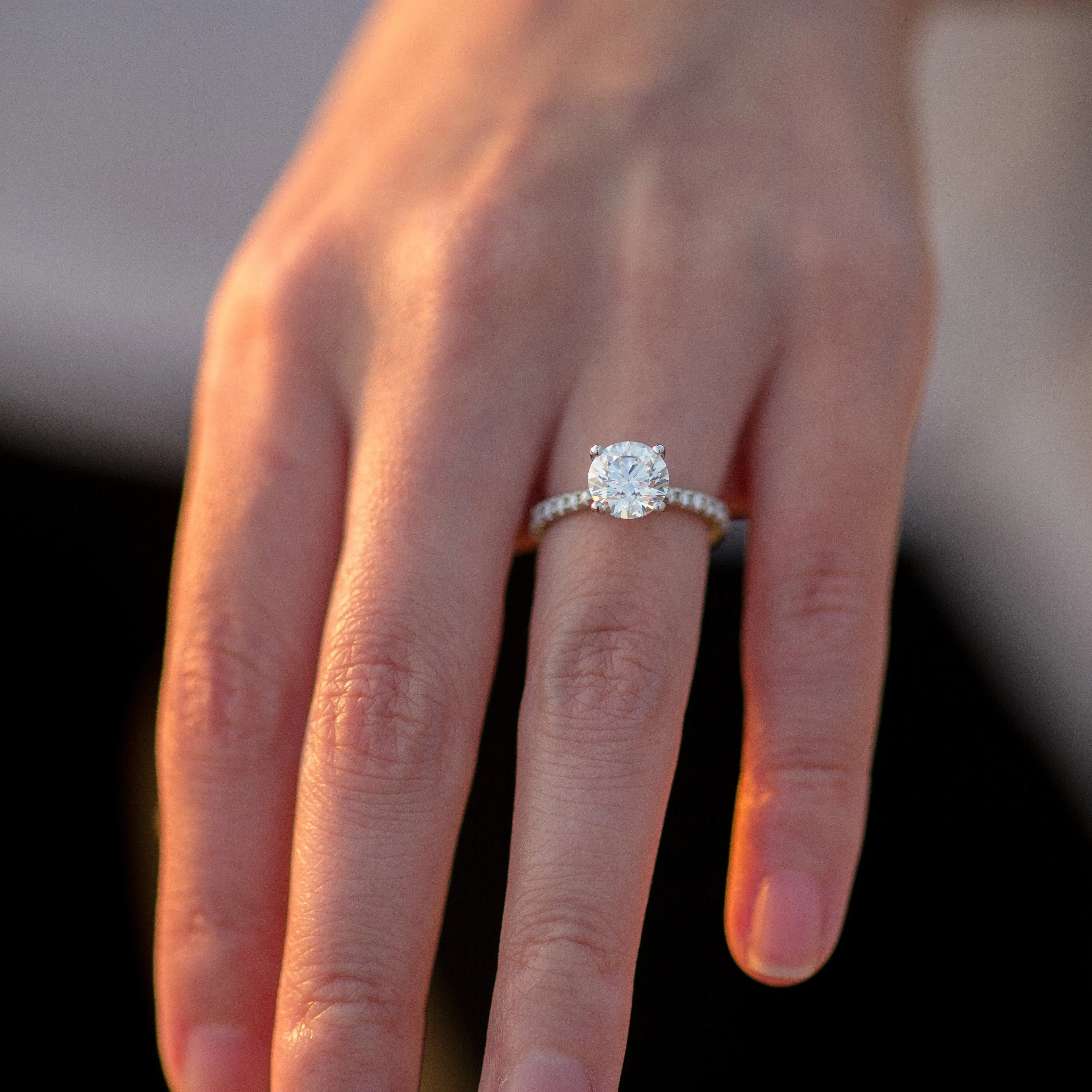 Round Diamond Engagement Rings, Lab Grown