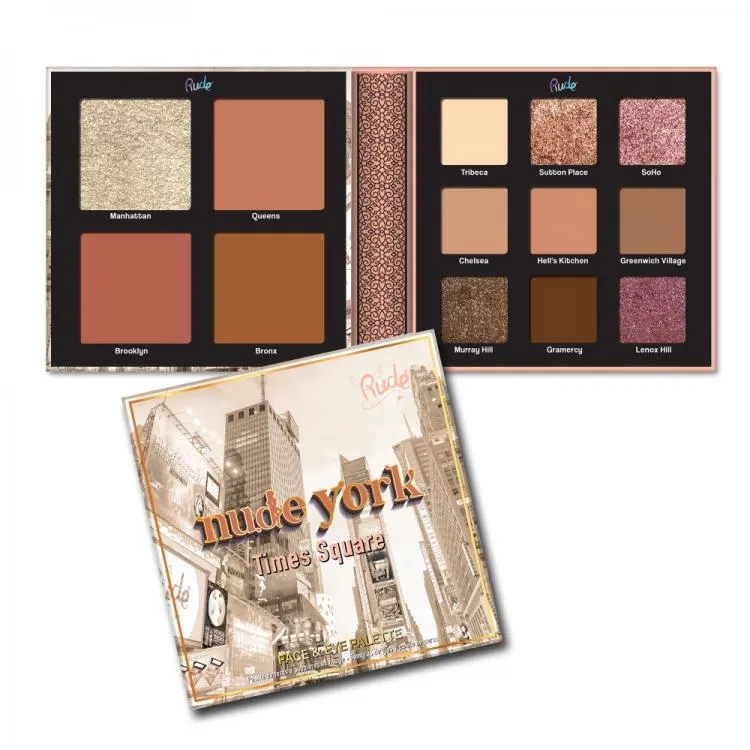 RUDE Nude York Paleta de Rostro y Sombras