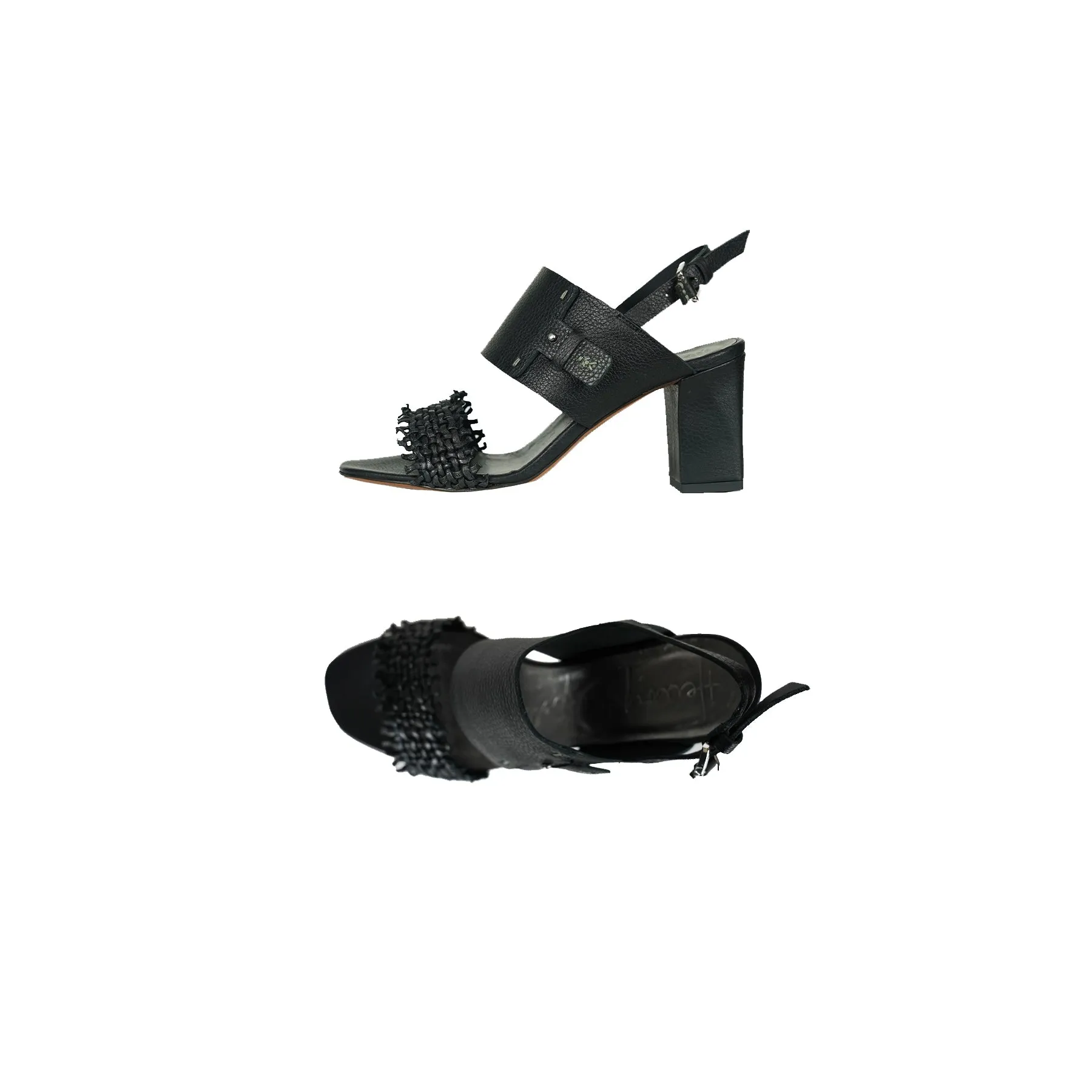 Sandal Intreccio Madreperla Black