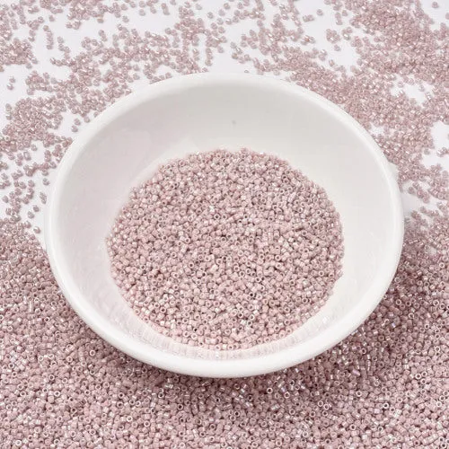 Seed Beads, MIYUKI Delica, Cylinder, Japanese Seed Beads, 11/0, (DB1505), Opaque Pink Champagne AB