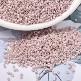 Seed Beads, MIYUKI Delica, Cylinder, Japanese Seed Beads, 11/0, (DB1505), Opaque Pink Champagne AB