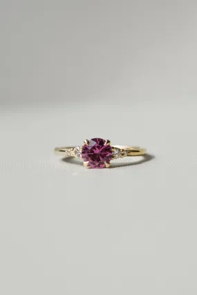 Selene Ring - 1.18ct Pink Brilliant Cut Round Sapphire *ready-to-ship