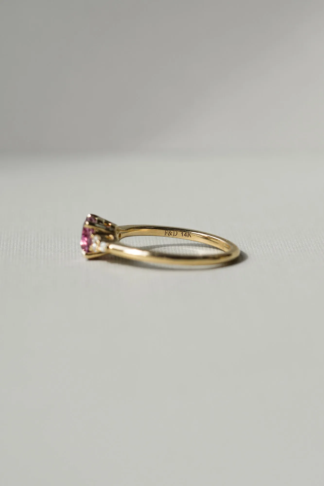 Selene Ring - 1.18ct Pink Brilliant Cut Round Sapphire *ready-to-ship