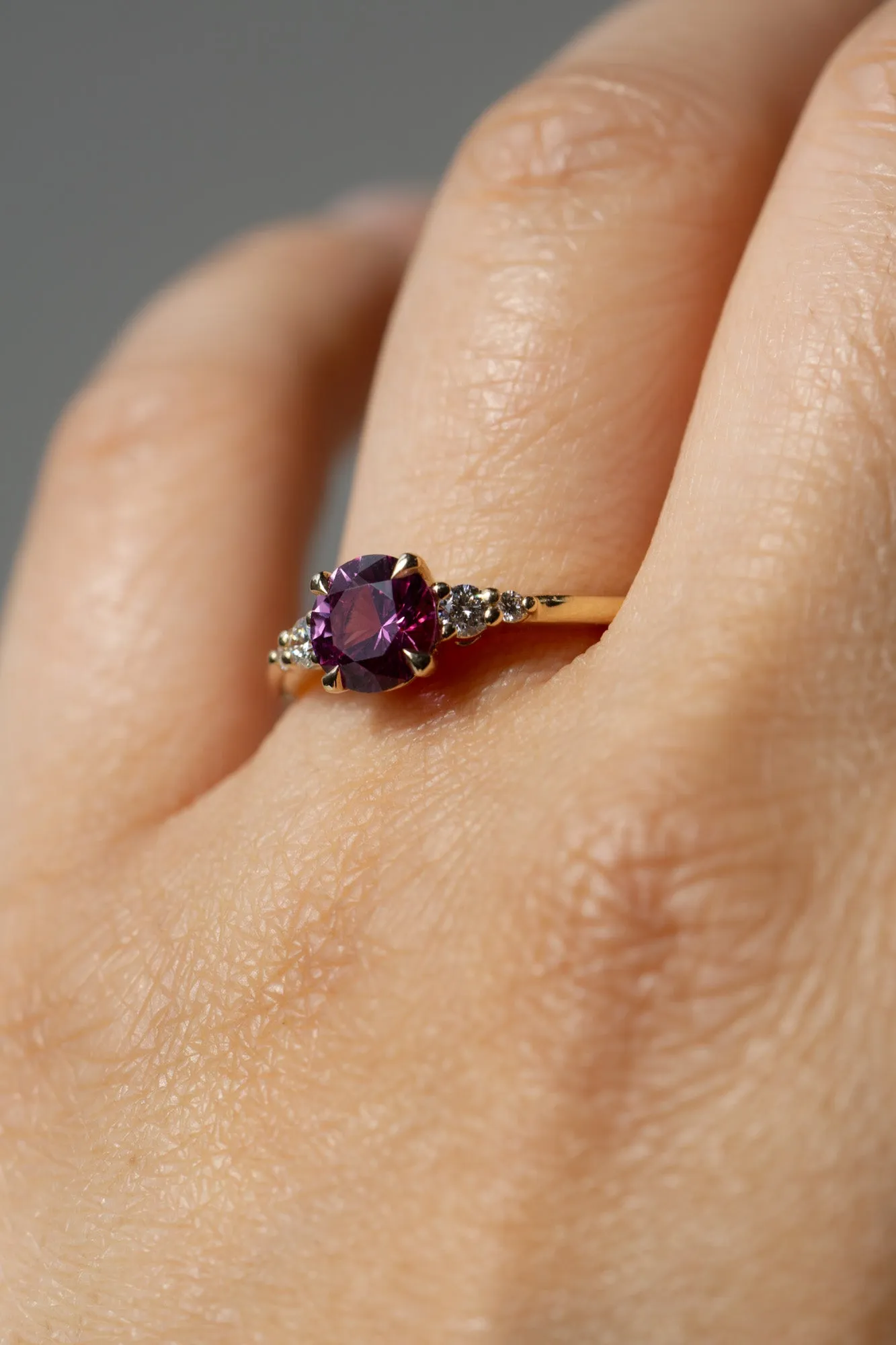 Selene Ring - 1.18ct Pink Brilliant Cut Round Sapphire *ready-to-ship