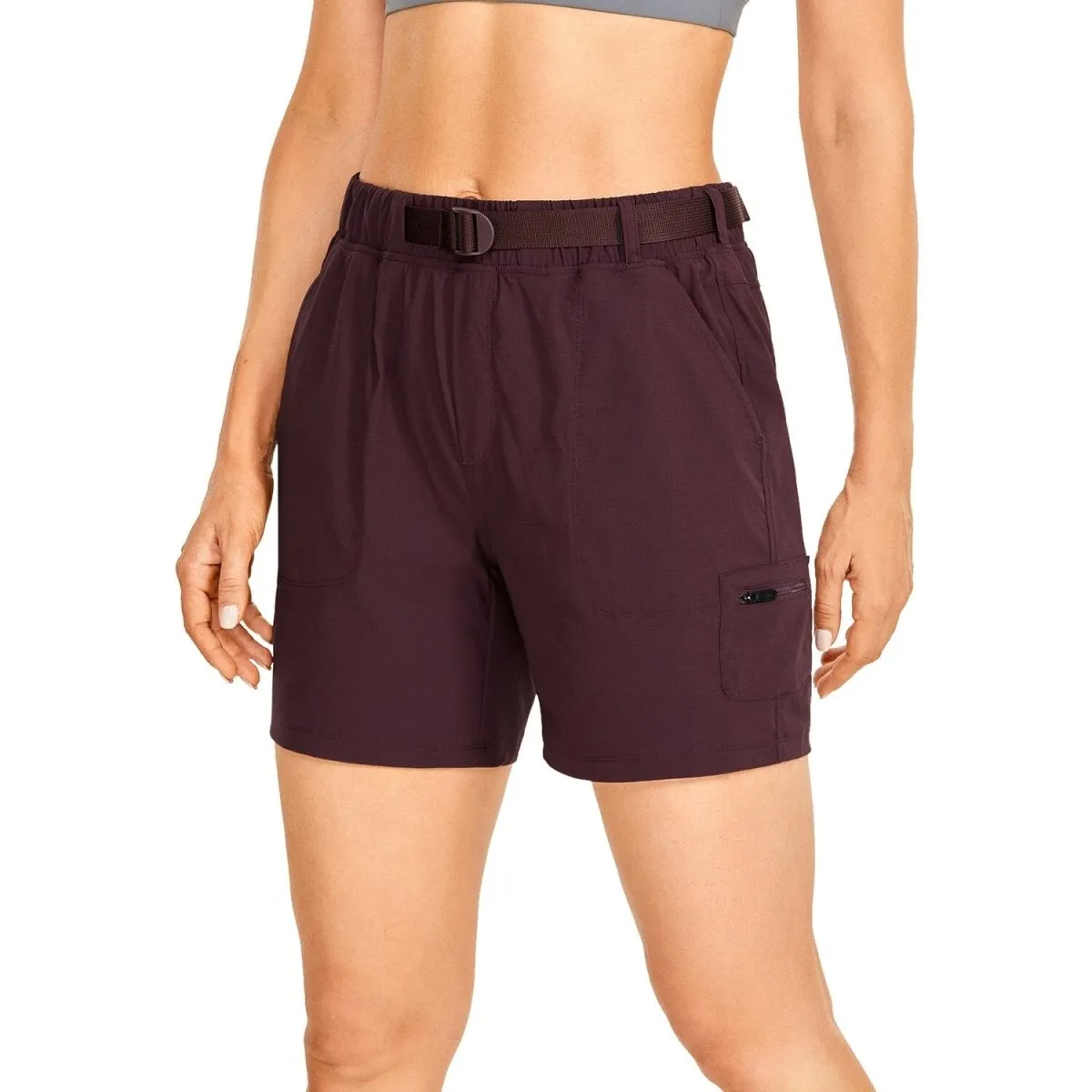 Short / bermuda décontracté taille haute avec poches pour femme CRZ Yoga – RS51