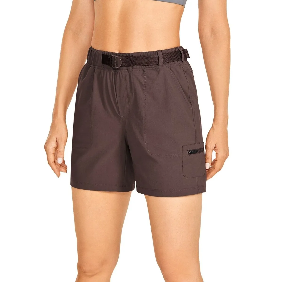 Short / bermuda décontracté taille haute avec poches pour femme CRZ Yoga – RS51