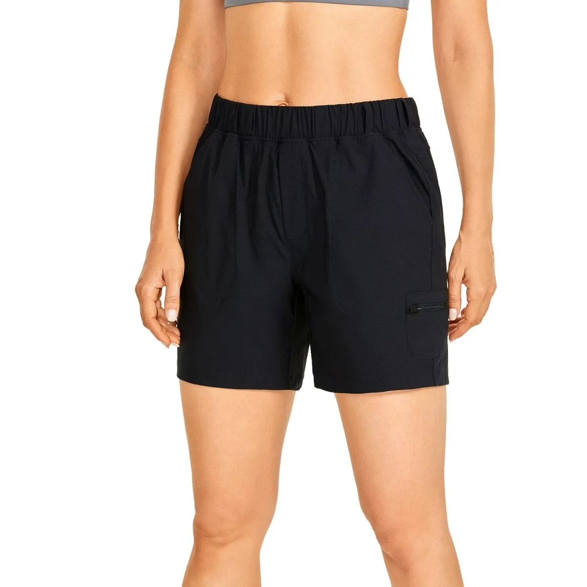 Short / bermuda décontracté taille haute avec poches pour femme CRZ Yoga – RS51