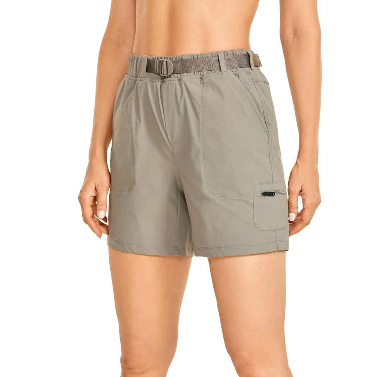 Short / bermuda décontracté taille haute avec poches pour femme CRZ Yoga – RS51