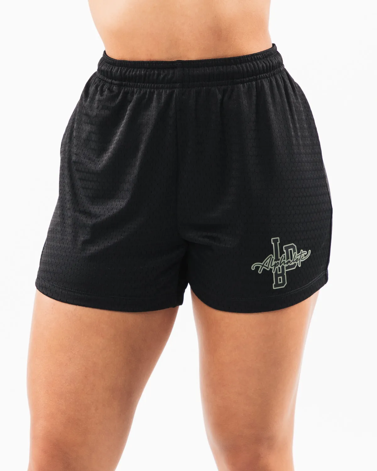 Signature Mesh Short 4 - Black / Sage