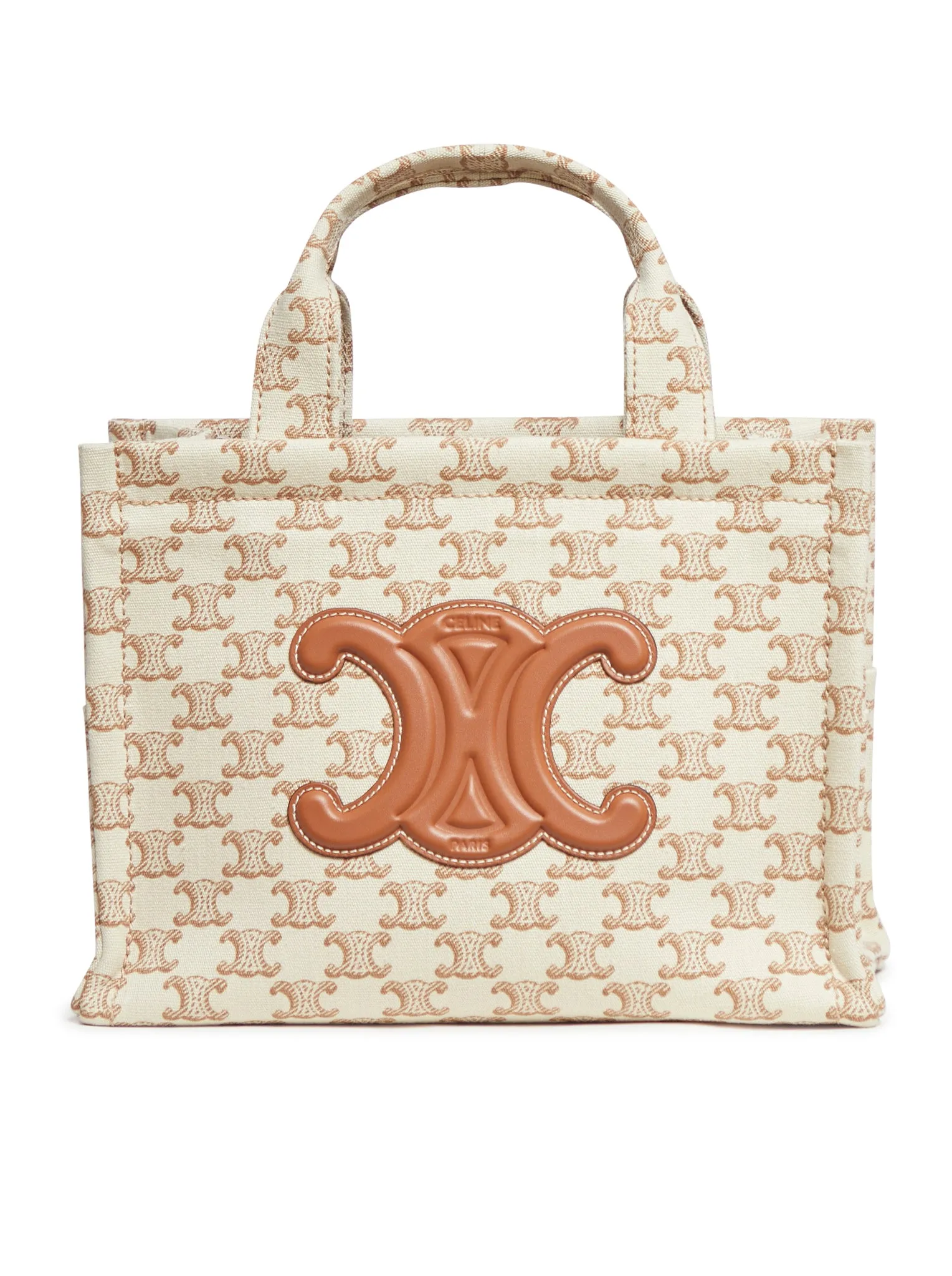 SMALL CABAS THAIS BAG IN ALL-OVER TRIOMPHE FABRIC