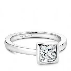 Solitaire Bezel Set Engagement Ring