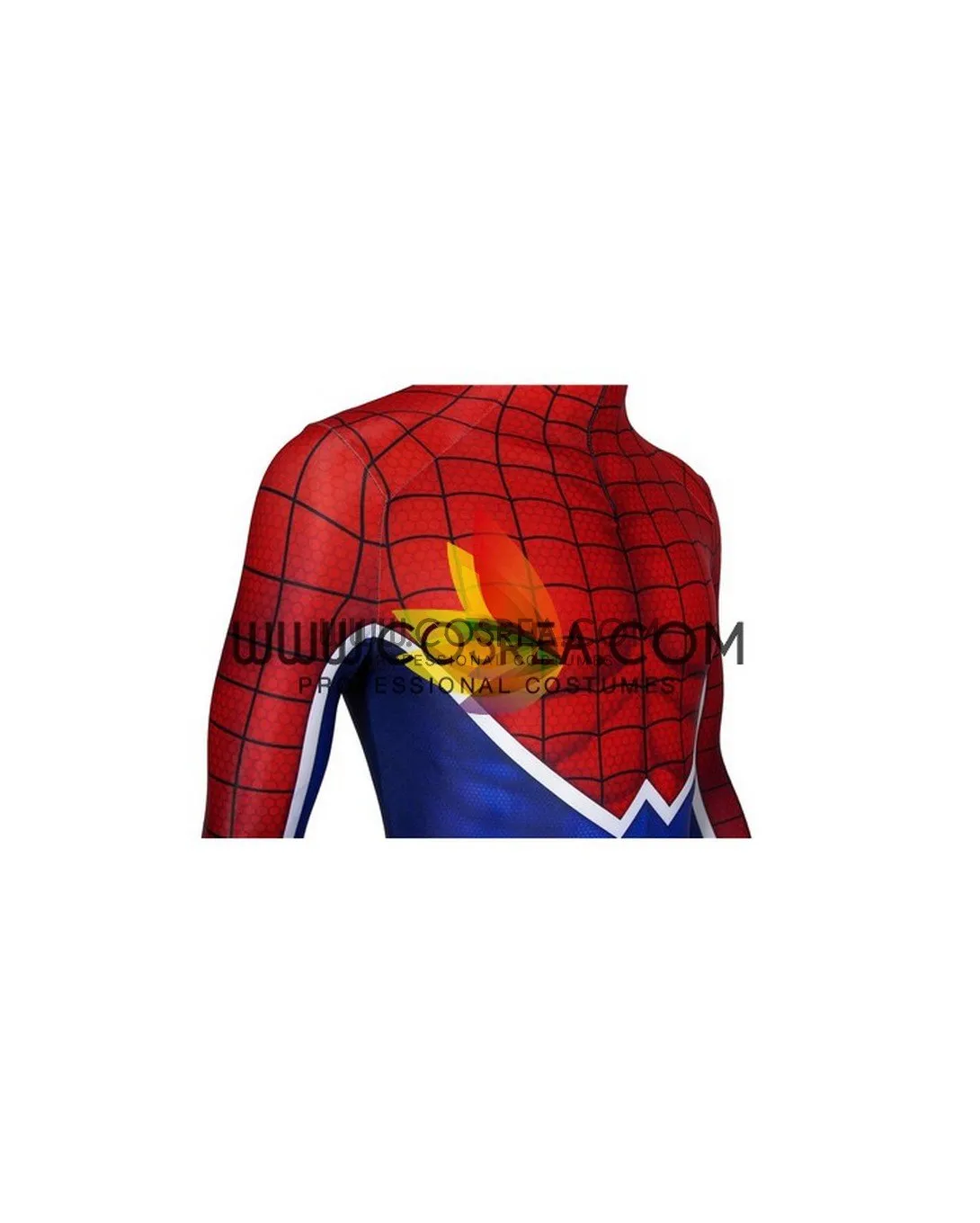 Spiderman PS4 Game Punk Suit Digital Printed Cosplay Costume