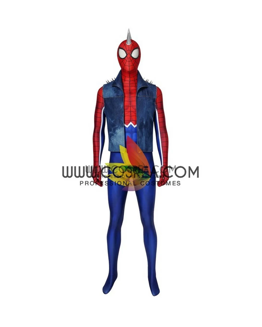 Spiderman PS4 Game Punk Suit Digital Printed Cosplay Costume