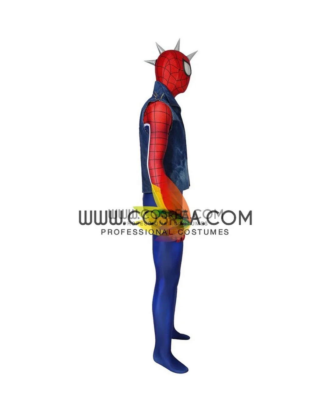 Spiderman PS4 Game Punk Suit Digital Printed Cosplay Costume