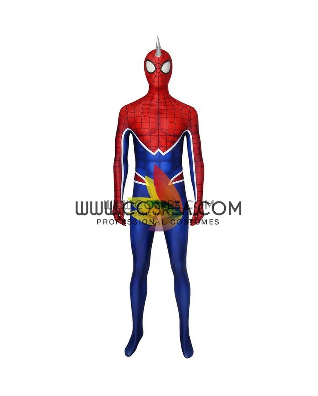 Spiderman PS4 Game Punk Suit Digital Printed Cosplay Costume