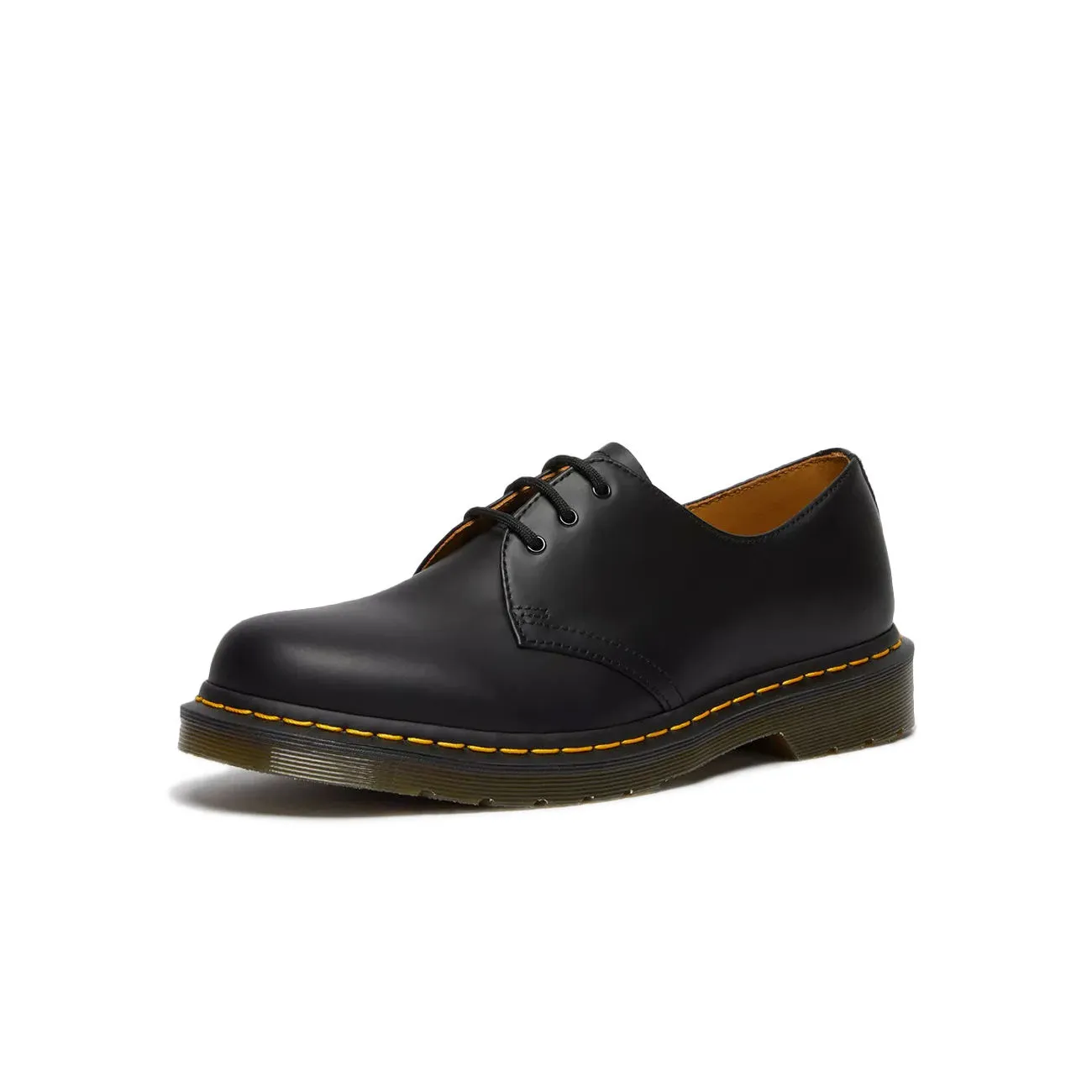 STRINGATA 1461 IN PELLE Uomo Black Smooth