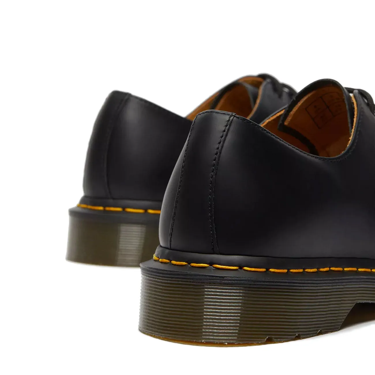 STRINGATA 1461 IN PELLE Uomo Black Smooth