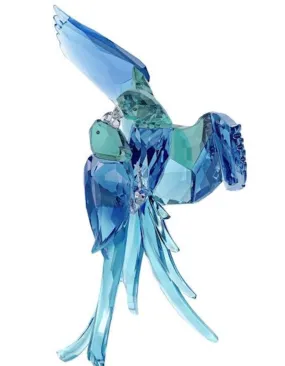 Swarovski Color Crystal Large Figurine BLUE PARROTS - 5136775